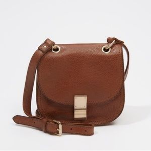 A&F brown leather crossbody bag